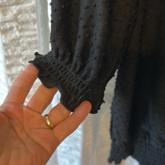 MADEWELL CLIP DOT SMOCKED CROSSOVER SHIRT SIZE S - Picture 7 of 11